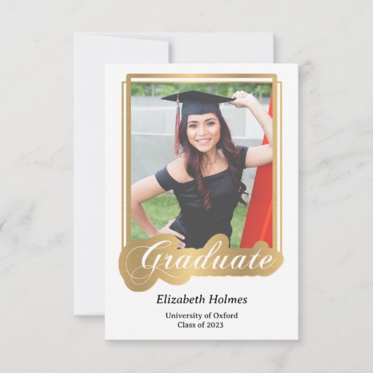 Moderne Afstuderen fotouitnodiging Kaart (Voorkant)