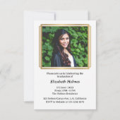 Moderne Afstuderen fotouitnodiging Kaart (Achterkant)