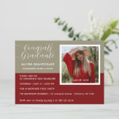 Moderne Afstuderen fotozwembad feestuitnodiging Kaart (Staand voorkant)