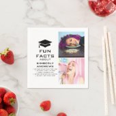 Moderne Afstuderen Fun Facts Photo Collage Servet (Insitu)