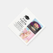 Moderne Afstuderen Fun Facts Photo Collage Servet (Hoek)
