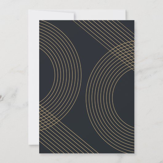 Moderne, Afstuderen geometrische concentrische Arc Kaart (Achterkant)