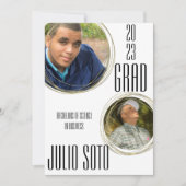 Moderne Afstuderen Gold Photo White Aankondiging (Voorkant)