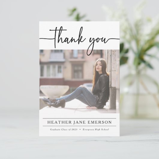 Moderne Afstuderen - Hartelijk dank Bedankkaart (Staand voorkant)