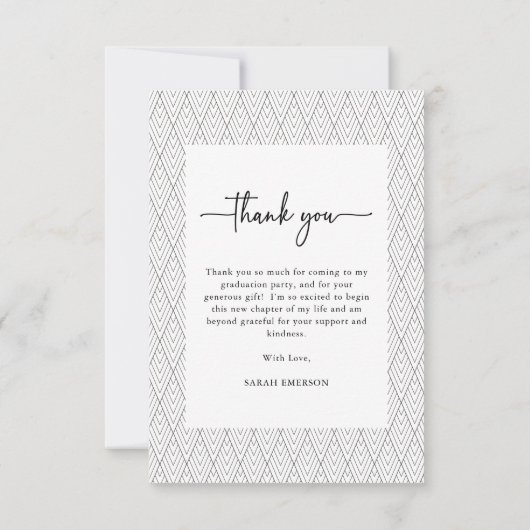 Moderne Afstuderen - Hartelijk dank Bedankkaart (Achterkant)