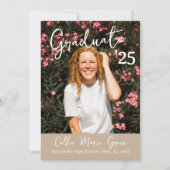 Moderne Afstuderen Kaart Foto Aankondiging (Voorkant)