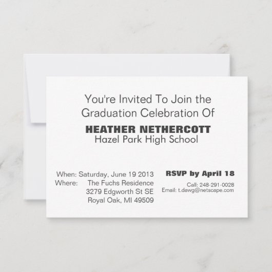 Moderne Afstuderen kaart klasse 2013 (Voorkant)