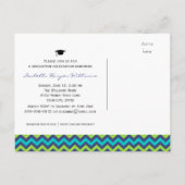 Moderne Afstuderen klasse 20XX Colorful Chevron Uitnodiging Briefkaart (Achterkant)