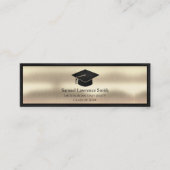 Moderne Afstuderen Klasse Naam Voeg zwart goud in Mini Visitekaartje (Voorkant)