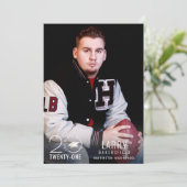 Moderne Afstuderen KLASSE van 2021 Typografie Foto Kaart (Staand voorkant)