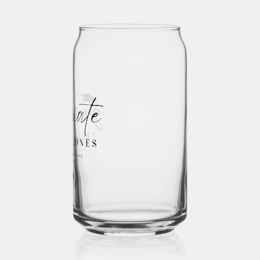 Moderne Afstuderen Klasse van 2024 Graduation Part Blikvorm Glas (Links)