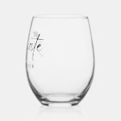 Moderne Afstuderen Klasse van 2024 Graduation Part Wijnglas Zonder Voet (Links)