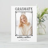 Moderne AFSTUDEREN Klasse van 2025 afstuderen foto Kaart (Staand voorkant)