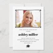 Moderne AFSTUDEREN Klasse van 2025 afstuderen foto Kaart (Achterkant)