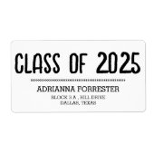 Moderne Afstuderen klasse van 2025 Etiket (Voorkant)