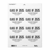 Moderne Afstuderen klasse van 2025 Etiket (Full Sheet)