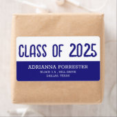 Moderne Afstuderen klasse van 2025 Navy blauw en w Etiket (Insitu)