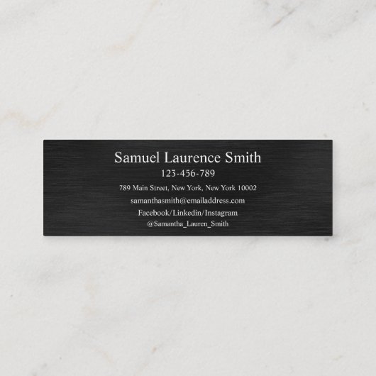 Moderne, Afstuderen klasse van de Kaart van het Tu Mini Visitekaartje (Achterkant)