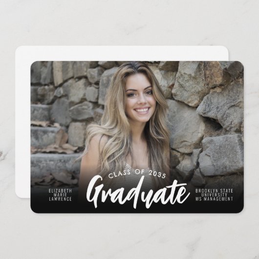 Moderne Afstuderen Klasse van het Afstuderen van d Aankondiging (Voorkant / Achterkant)