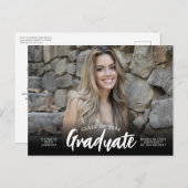 Moderne Afstuderen Klasse van het Afstuderen van d Aankondigingskaart (Voorkant / Achterkant)