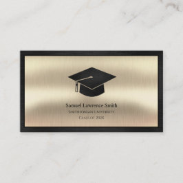 Moderne Afstuderen klasse van studenten Black Gold Visitekaartje