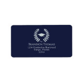 Moderne Afstuderen Klassieke marineboot blauw Etiket (Voorkant)