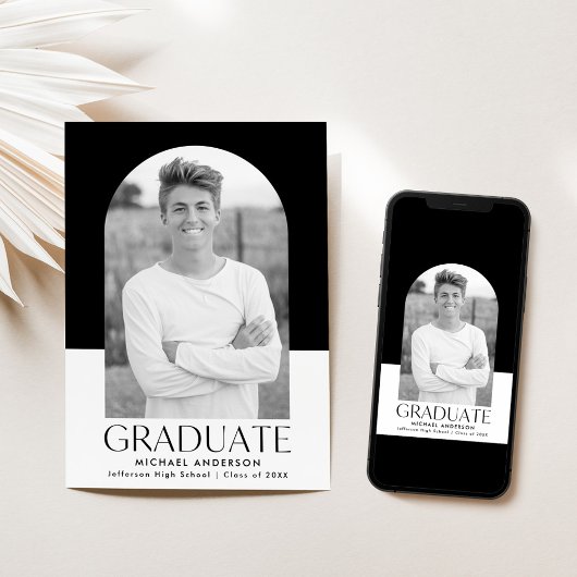 Moderne Afstuderen kleurenblok foto's Aankondiging