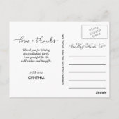 Moderne Afstuderen liefde en Bedankt script foto Briefkaart (Achterkant)