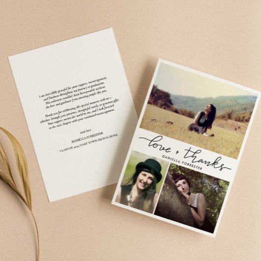 Moderne Afstuderen liefde en Bedankt script foto's