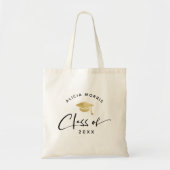Moderne Afstuderen met aangepaste naam Trendy Scri Tote Bag (Voorkant)