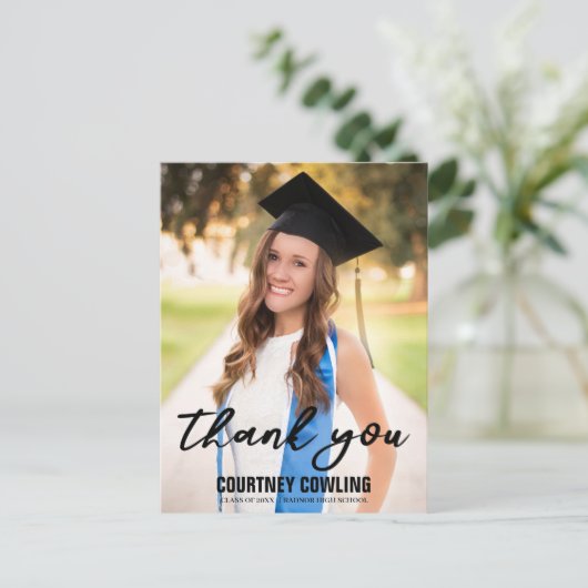 Moderne Afstuderen met briefing Foto Briefkaart (Staand voorkant)