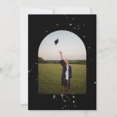 Moderne Afstuderen met Foto Uitnodiging (Achterkant)
