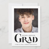 Moderne Afstuderen met gebold fototype Aankondiging (Voorkant)