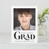 Moderne Afstuderen met gebold fototype Aankondiging (Staand voorkant)