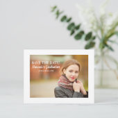 Moderne Afstuderen met wit sparen Datum Landschap Briefkaart (Staand voorkant)