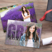 Moderne Afstuderen minimalistische fotosjabloon ee Kaart