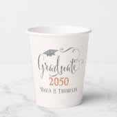 Moderne Afstuderen minimalistische klasse van Sina Papieren Bekers (Achterkant)