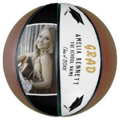 Moderne Afstuderen naam/Afstudeerder Afstuderen Fo Basketbal (Verticaal)