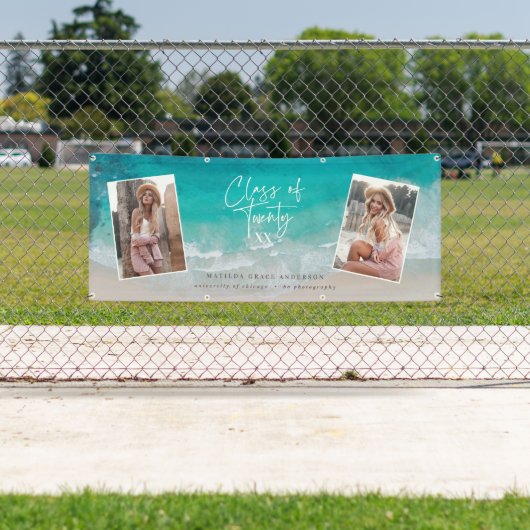 Moderne afstuderen oceaanstrand, modern b spandoek (Insitu)