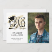 Moderne Afstuderen penseel Afstudeerder 2 Foto's Aankondiging (Voorkant)