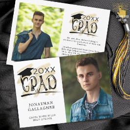 Moderne Afstuderen penseel Afstudeerder 2 Foto's Aankondiging