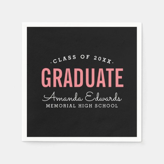 Moderne Afstuderen persoonlijke graduatiepartij Servetten (Voorkant)