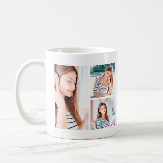 Moderne Afstuderen Photo Collage Class of 2023 Nam Koffiemok (Links)