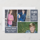 Moderne Afstuderen Photo Collage Class of 20XX Kaart (Voorkant)