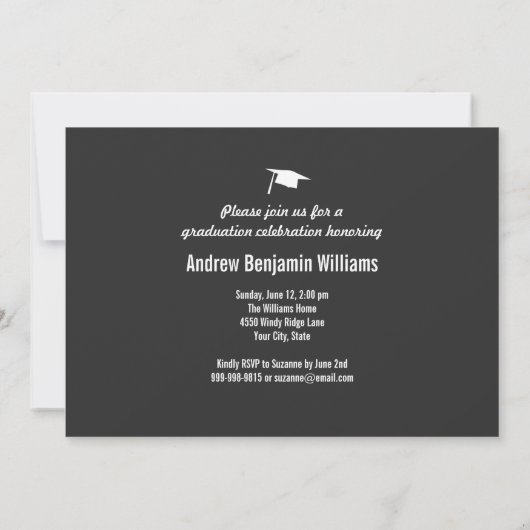 Moderne Afstuderen Photo Collage Class of 20XX Kaart (Achterkant)