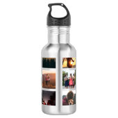 Moderne Afstuderen Photo Collage Instagram Cool Re Waterfles (Achterkant)