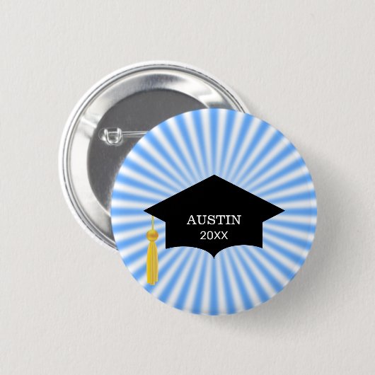 Moderne Afstuderen Ronde Button 5,7 Cm (Voorkant /achterkant)