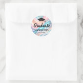 Moderne Afstuderen  Ronde Sticker (Tas)