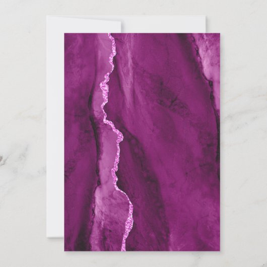 Moderne Afstuderen Roze Magenta Glitter Chic Scrip Kaart (Achterkant)