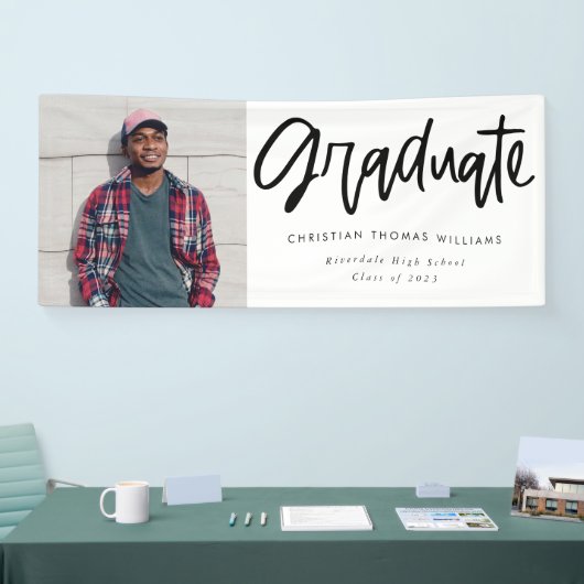 Moderne Afstuderen scriptfoto Spandoek (Beurs)